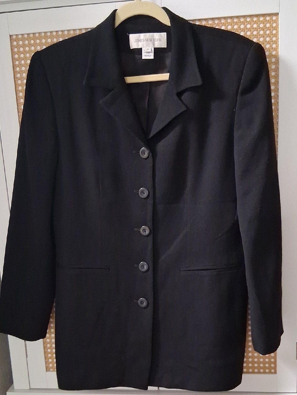 Jones New York Women's Black Single-Breasted Tailored Blazer